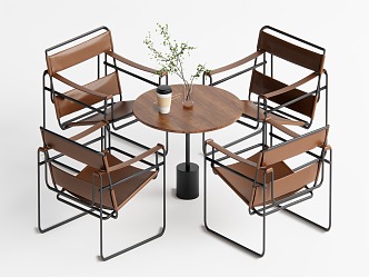 Modern leisure tables and chairs 3d model