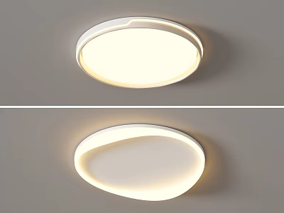 Elegant Modern Round Ceiling Light With Soft Bright Glow For Home Interior 3d model