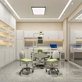 Modern Hospital Outpatient Clinic Interior With Medical Equipment White Cabinets And Treatment Chairs