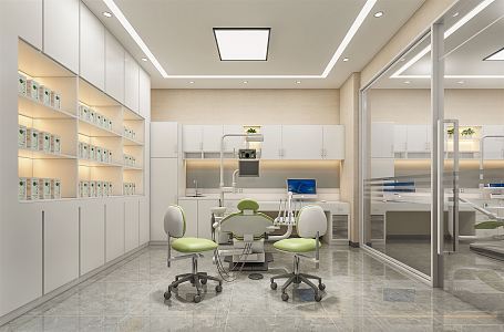 Modern Dental Room Stomatological Hospital Clinic 3d model