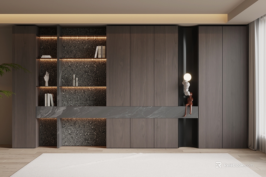 Modern Italian Bookcase texture