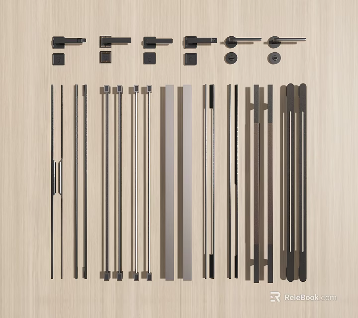 Sleek Modern Door Handles With Various Styles And Contemporary Designs For Home Use 3d model 