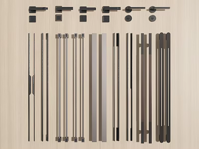 Sleek Modern Door Handles With Various Styles And Contemporary Designs For Home Use 3d model