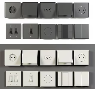 Switch panel socket switch socket bull 3d model