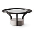 Giorgetti Coffee Table Round Side Table Glass Coffee Table Mother Coffee Table Solid Wood Coffee Table 3d model