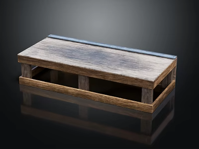 Simple Design Wooden Storage Shelf Unit With Multiple Shelves And Sturdy Frame 3d model