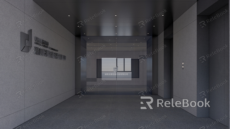 Modern style elevator aisle culture screen display model