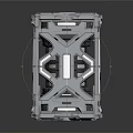 Industrial Metal Structural Components With Cube Shape And Grid Design Details 3d model