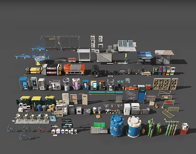 Industrial LOFT outdoor sketch cyberpunk 3d model