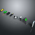 Different Types of Modern Handheld Equipment Including Scanners Remotes And Tools
