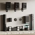 Various Types Of Audio Speakers Including Wall Mounted Floor Standing And Compact Designs