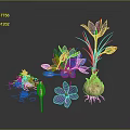 Saffron Plant With Purple Flowers Red Stigmas And Bulbous Corm