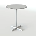 Minimalist Round Accent Table With White Top And Orange Single Cross Leg Base