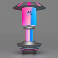 Modern Lumustuff Decorative Object With Pink Blue Gradient And Top Shade Base Structure