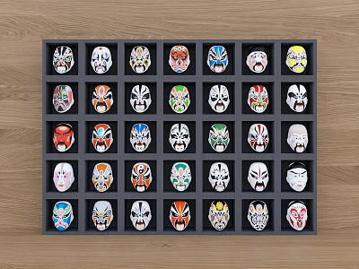 New Chinese Style Facial Mask Peking Opera Facial Mask Decoration Hanger Sichuan Opera Facial Mask Peking Opera Accessories 3d model