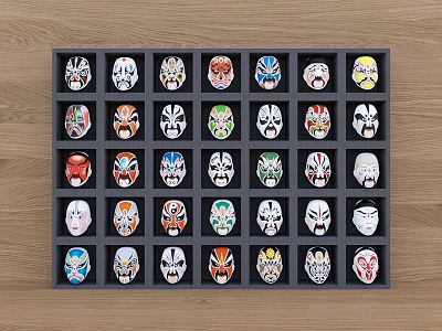 New Chinese Style Facial Mask Peking Opera Facial Mask Decoration Hanger Sichuan Opera Facial Mask Peking Opera Accessories model