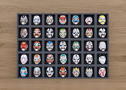 New Chinese Style Facial Mask Peking Opera Facial Mask Decoration Hanger Sichuan Opera Facial Mask Peking Opera Accessories 3d model