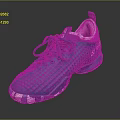 Blue Athletic Shoes With Mesh Upper Lace Up Design And White Soles