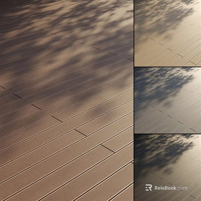 Natural Wooden Floor Texture With Sunlight Shadows In Interior Space 3d model 
