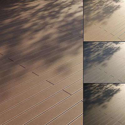 Natural Wooden Floor Texture With Sunlight Shadows In Interior Space 3d model