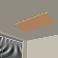 Modern Rectangular Ceiling Light With Decorative Edge And Bright White Lampshade 3d model