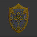 Medieval Shield Ancient Shield Defensive Weapon Ancient Shield Iron Shield Protective Shield Wooden Shield 3d model