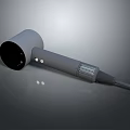Modern Gray Hair Dryer With Sleek Handle And Control Buttons