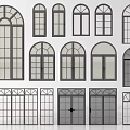 Various Styles of Windows and Doors Design Collection with Arch and Panel Details