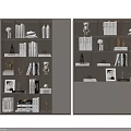 Modern Minimalist Bookcase With Layered Open Shelves Books And Decorative Items