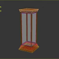 Elegant Red Wooden Frame Display Stand Furniture with Glossy Surface and Stable Structure