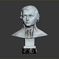 Gray Medical Anatomical Torso Model With Detailed Head And Marble Base