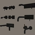 Various Modern Faucet Designs Featuring Sleek Handles And Wall Mounted Styles