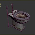 Toilet toilet flush toilet toilet toilet toilet paper toilet brush 3d model