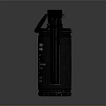 Black Military Grenade Weapon 3D Rendered Isolated On Gray Background With Detailed Design