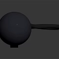 Practical Metal Hook Device With Curved Rod Black Connector And Purple Ball