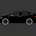 Elegant Shiny Black Modern Sedan With Panoramic Sunroof White Wheels