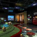 Railway Cultural Center Exhibition With Train Models Tracks And Historical Displays
