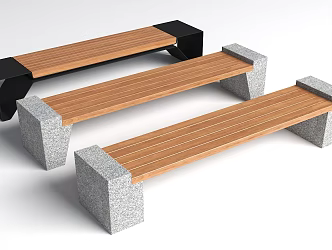 Modern Stainless Steel Seat Landscape Seat Log Bench Modern Park Landscape Chair Outdoor Seat Public Seat 3d model