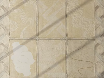Square Rug With Artistic Patterns For Home Decor 3d model