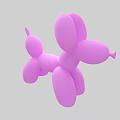 Cute Pink Balloon Dog Shaped Decorative Toy As Household Living Item