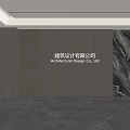 Modern Front Desk Background Wall Simple Background Wall Front Desk Reception Area Background Wall Company Front Desk Background Wall 3d model