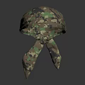 Camouflage Pattern Bandana With Tied Knot Design For Casual Fashion Accessory