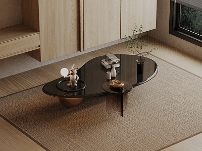 Modern coffee table model