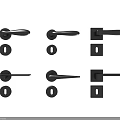 Black Door Handles with Various Stylish Designs for Interior Home Doors