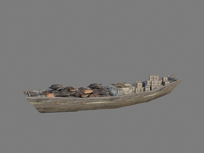 Wooden Boat Wooden Boat Fishing Boat Fishing Boat Realistic Fishing Boat Ancient Fishing Boat Ancient Wooden Boat Ferry Boat 3d model