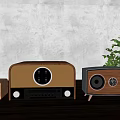 Retro Wooden Desktop Audio Speakers With FM Radio And Vintage Design
