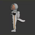 Game Movie Character Cat Astronaut With White Spacesuit Blue Eyes Transparent Helmet And Outstretched Arms
