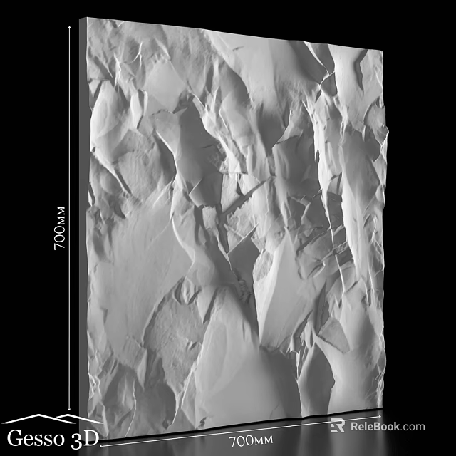 Natural Rough Textured Wall Surface With Irregular Patterns And Detailed Design 3d model 