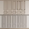 Light Colored Decorative Wall Paneling With Carved Details And Various Styles For Interior Design
