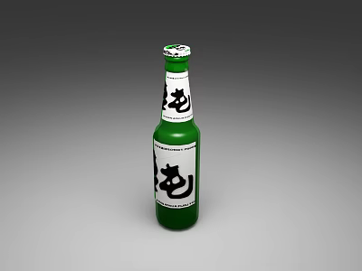 beer bottle bottle glass bottle 3d model